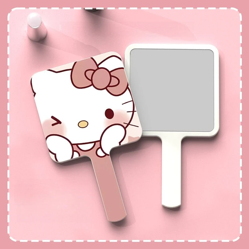 Kawaii Sanrio Hello Kitty Hand-held Makeup Mirror Creative Portable Mirror High Appearance Level Girl Gift 
Kawaii Sanrio Hello Kitty Hand-held Makeup Mirror Creative Portable Mirror High Appearance Level Girl Gift