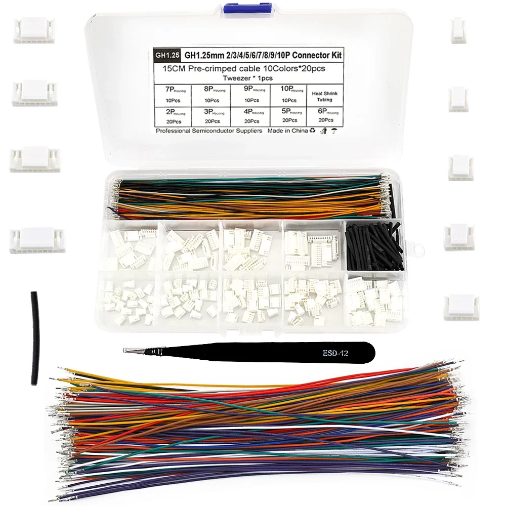 GH1.25MM rubber shell plug, wiring terminal, crimping spring, connector box, locking buckle, 28AWG ordinary cable
GH1.25MM rubber shell plug, wiring terminal, crimping spring, connector box, locking buckle, 28AWG ordinary cable