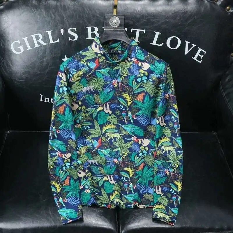 Autumn Luxury Flora Royal T Shirt Men Club Outfits Velvet Tshirt Homme Half Turtleneck Floral Pattern Print Casual T Shirt Men
Autumn Luxury Flora Royal T Shirt Men Club Outfits Velvet Tshirt Homme Half Turtleneck Floral Pattern Print Casual T Shirt Men