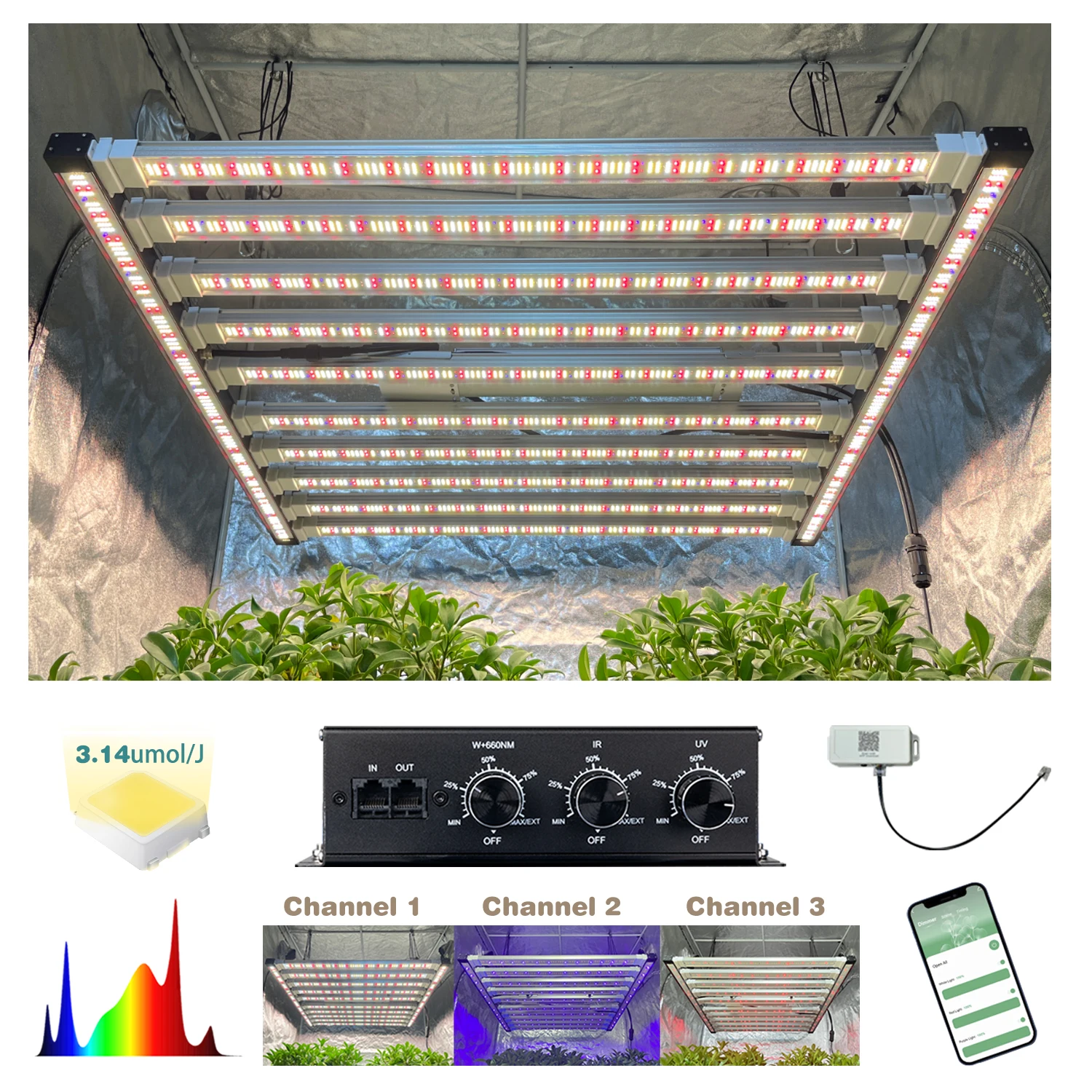 1500W 1200W 1000W Led Grow Light Bar Lm301h Evo UV IR Customize Full Spectrum Greenhouse Indoor Plants Grow Led Lights
1500W 1200W 1000W Led Grow Light Bar Lm301h Evo UV IR Customize Full Spectrum Greenhouse Indoor Plants Grow Led Lights