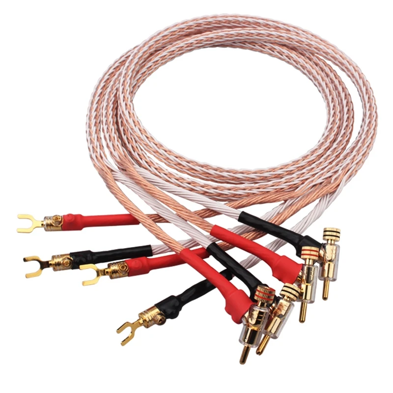 12TC OCC Audio Speaker Cable Gun-shaped Shovel Banana Plug 24Core HiFi Loudspeaker Wire
12TC OCC Audio Speaker Cable Gun-shaped Shovel Banana Plug 24Core HiFi Loudspeaker Wire