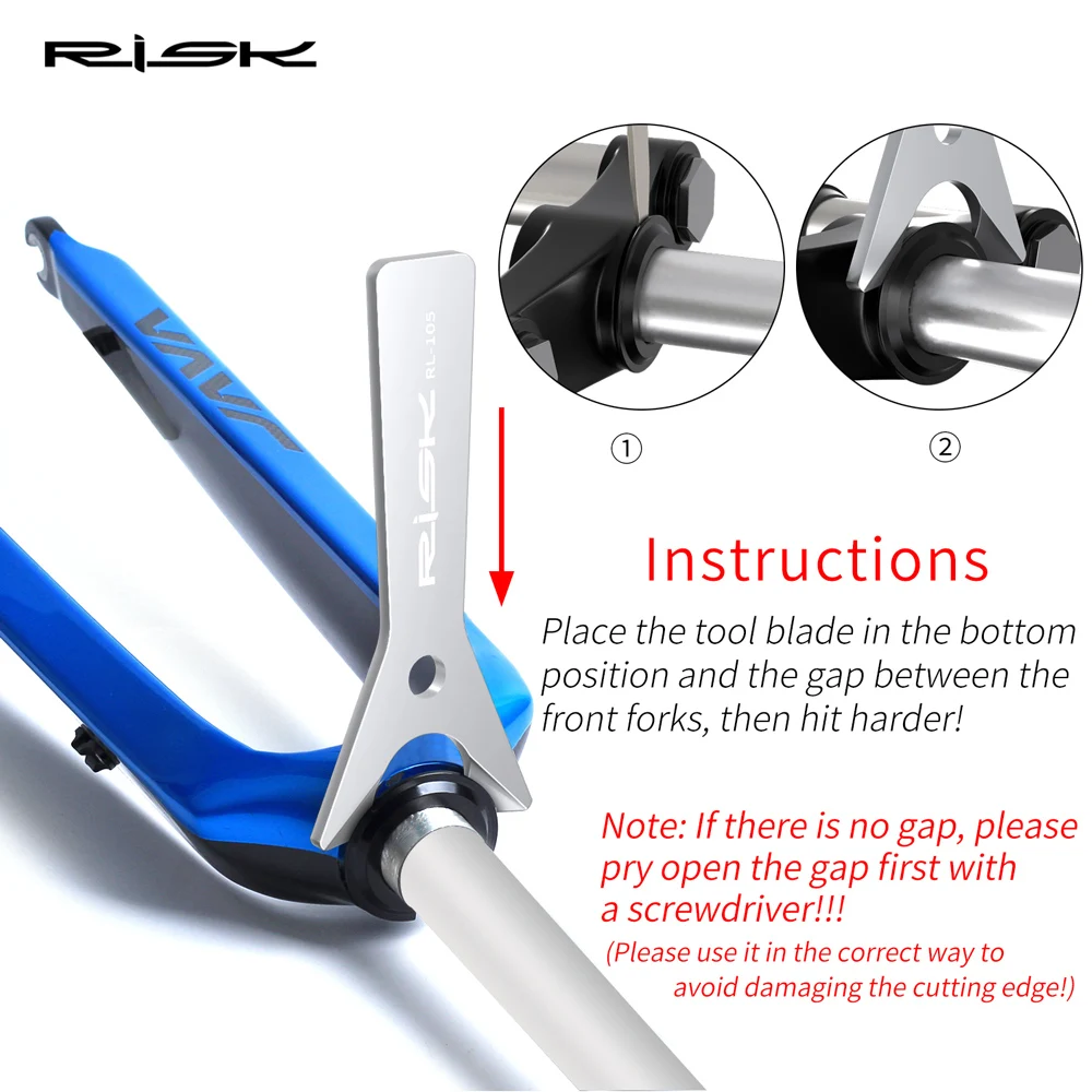 Инструмент для снятия коронки велосипедной гарнитуры RISK — базовый разделительный ключ для конической вилки 1-1/2 дюйма и прямой вилки 1-1/8 дюйма 28,6 мм для велосипеда Mai
Инструмент для снятия коронки велосипедной гарнитуры RISK — базовый разделительный ключ для конической вилки 1-1/2 дюйма и прямой вилки 1-1/8 дюйма 28,6 мм для велосипеда Mai