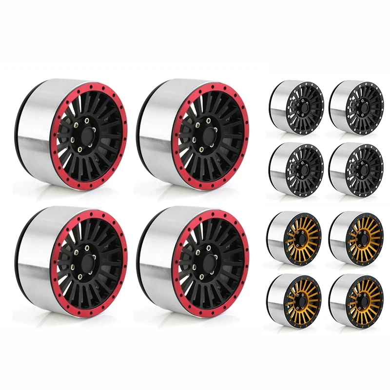 4Pcs 2.6 Inch Metal Beadlock Wheel Rim Hub For 1/8 1/10 RC Crawler Car Axial SCX10 Wraith RR10 Capra TRAXXAS TRX4
4Pcs 2.6 Inch Metal Beadlock Wheel Rim Hub For 1/8 1/10 RC Crawler Car Axial SCX10 Wraith RR10 Capra TRAXXAS TRX4