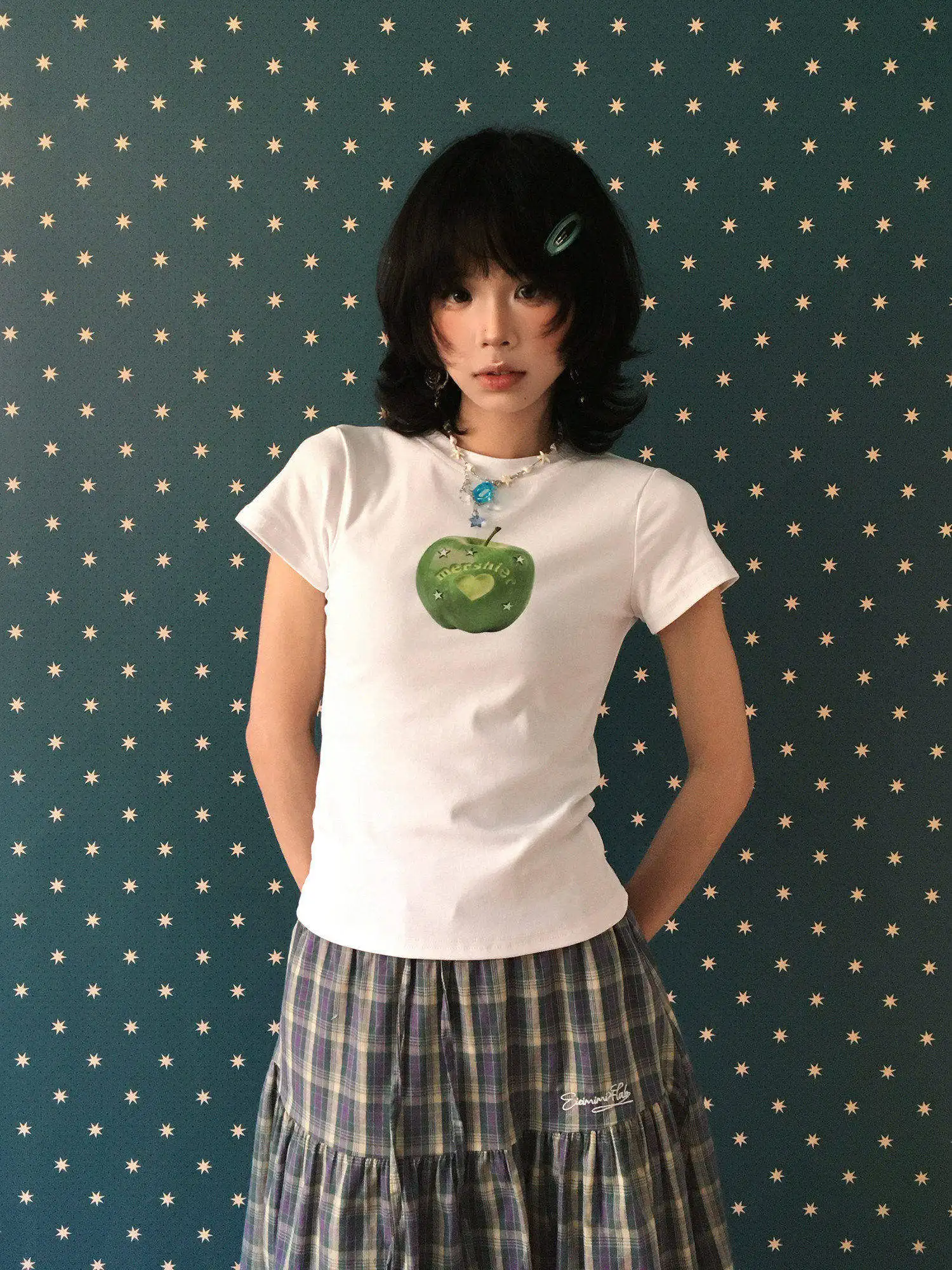Slim Fit round Neck Short Sleeve T-Shirt Women's Summer Small Size MKGO American Retro Heart Fruit Print Casual Cotton Blend
Slim Fit round Neck Short Sleeve T-Shirt Women's Summer Small Size MKGO American Retro Heart Fruit Print Casual Cotton Blend