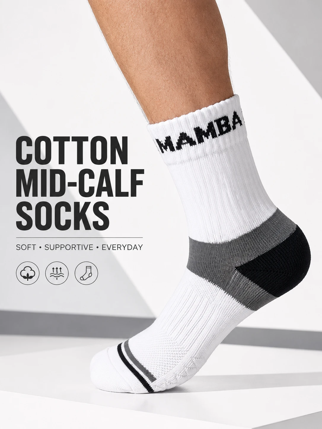 1/3/6 Pairs Men's Mid Calf Socks Breathable Cotton Cushioned Supportive Running Sports Non Slip Athletic Gym Casual Gift Box
1/3/6 Pairs Men's Mid Calf Socks Breathable Cotton Cushioned Supportive Running Sports Non Slip Athletic Gym Casual Gift Box