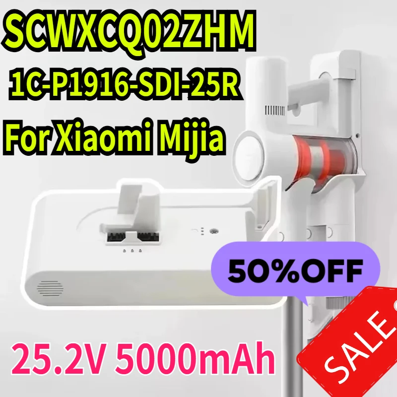25.2V 5000mAh Battery SCWXCQ02ZHM Replacement Battery 1C-P1916-SDI-25R For Xiaomi Mijia Handheld Wireless Vacuum Cleaner Lite 1C
25.2V 5000mAh Battery SCWXCQ02ZHM Replacement Battery 1C-P1916-SDI-25R For Xiaomi Mijia Handheld Wireless Vacuum Cleaner Lite 1C