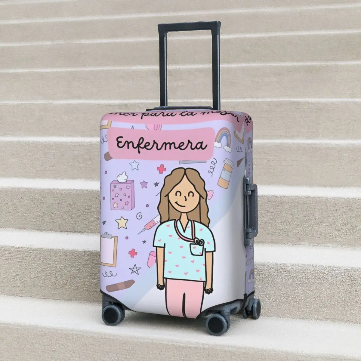 Doctor Nurse Enfermera En Apuros Suitcase Cover Travel Protection Vacation Practical Luggage Case
Doctor Nurse Enfermera En Apuros Suitcase Cover Travel Protection Vacation Practical Luggage Case
