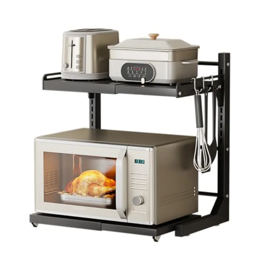 Retractable Microwave Oven Rack Pull Out Snap-in for Kitchen Baker Storage Organizers Holder, 2 Axial Expandable and Height Adj
Retractable Microwave Oven Rack Pull Out Snap-in for Kitchen Baker Storage Organizers Holder, 2 Axial Expandable and Height Adj