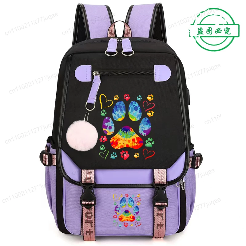Fashion Tie Dye Paw Print Backpack Cute Anime School Bag for Teenager Student Trendy Bookbag Travel Laptop Mochilas
Fashion Tie Dye Paw Print Backpack Cute Anime School Bag for Teenager Student Trendy Bookbag Travel Laptop Mochilas