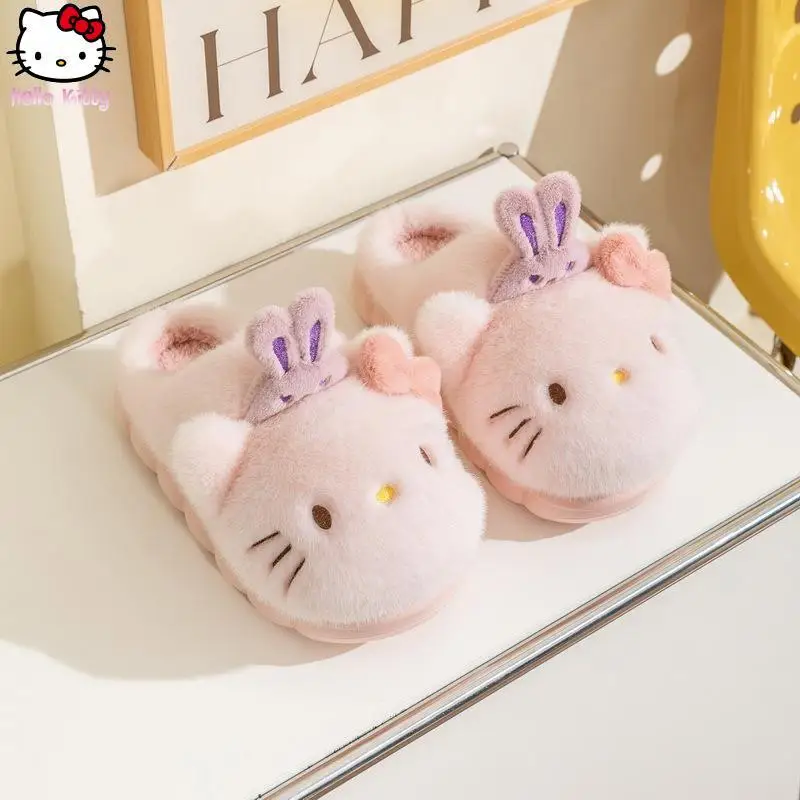 Sanrio Kids Kuromi Hello Kitty утолщенные хлопковые тапочки с героями мультфильмов, осенне-зимние новые кавайные теплые домашние хлопковые туфли для родителей и детей
Sanrio Kids Kuromi Hello Kitty утолщенные хлопковые тапочки с героями мультфильмов, осенне-зимние новые кавайные теплые домашние хлопковые туфли для родителей и детей