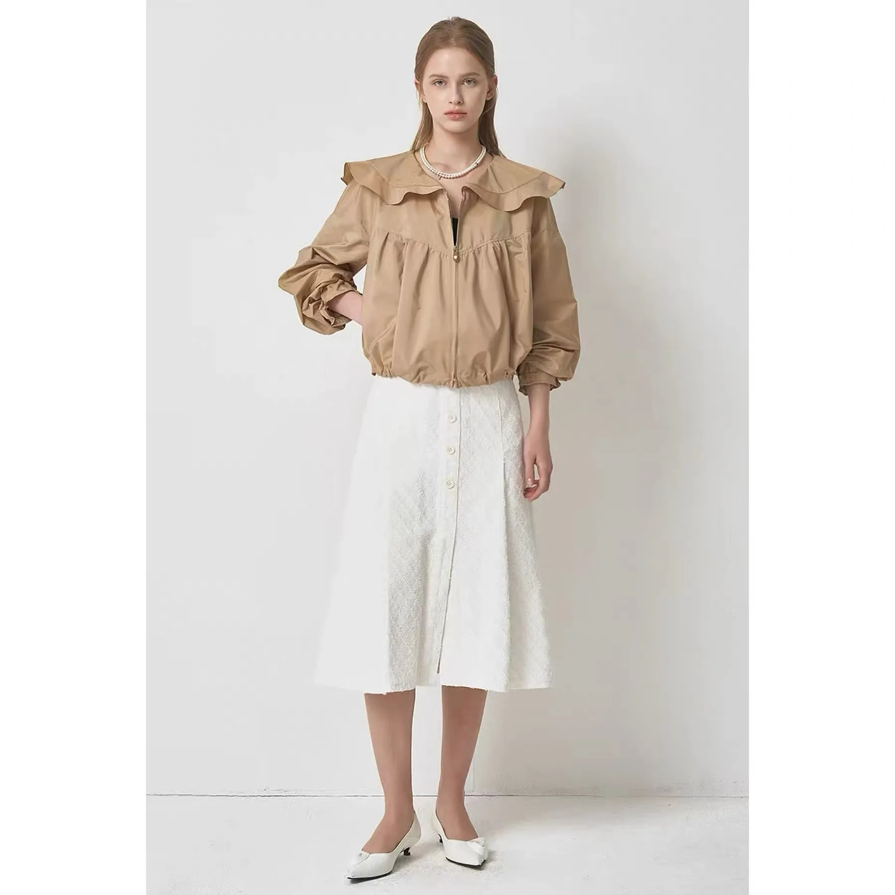 Fashionable A-Line Midi Skirt Single Button Spring Elegance Ladies High Waist Loose Fit Other Material Other Process
Fashionable A-Line Midi Skirt Single Button Spring Elegance Ladies High Waist Loose Fit Other Material Other Process