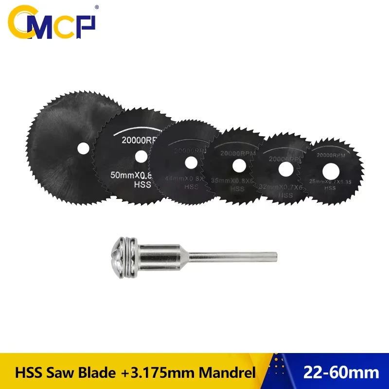 CMCP HSS Mini Circular Saw Blade 22/32/35/50mm With 3.175mm Mandrel Wood/Metal Cutting Disc For Dremel Rotary Tool
CMCP HSS Mini Circular Saw Blade 22/32/35/50mm With 3.175mm Mandrel Wood/Metal Cutting Disc For Dremel Rotary Tool