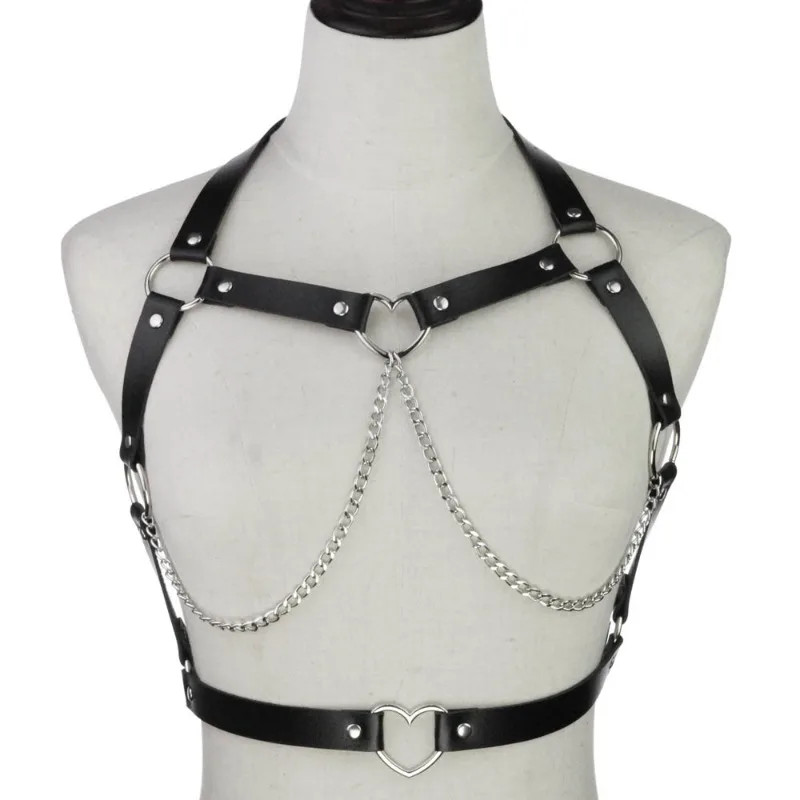 EagleKu Women Sexy Heart Body Chain Jewelry PU Leather Shoulder Chest Chains Belly Belt Jewelry For Women Party Gothic Accessory
EagleKu Women Sexy Heart Body Chain Jewelry PU Leather Shoulder Chest Chains Belly Belt Jewelry For Women Party Gothic Accessory