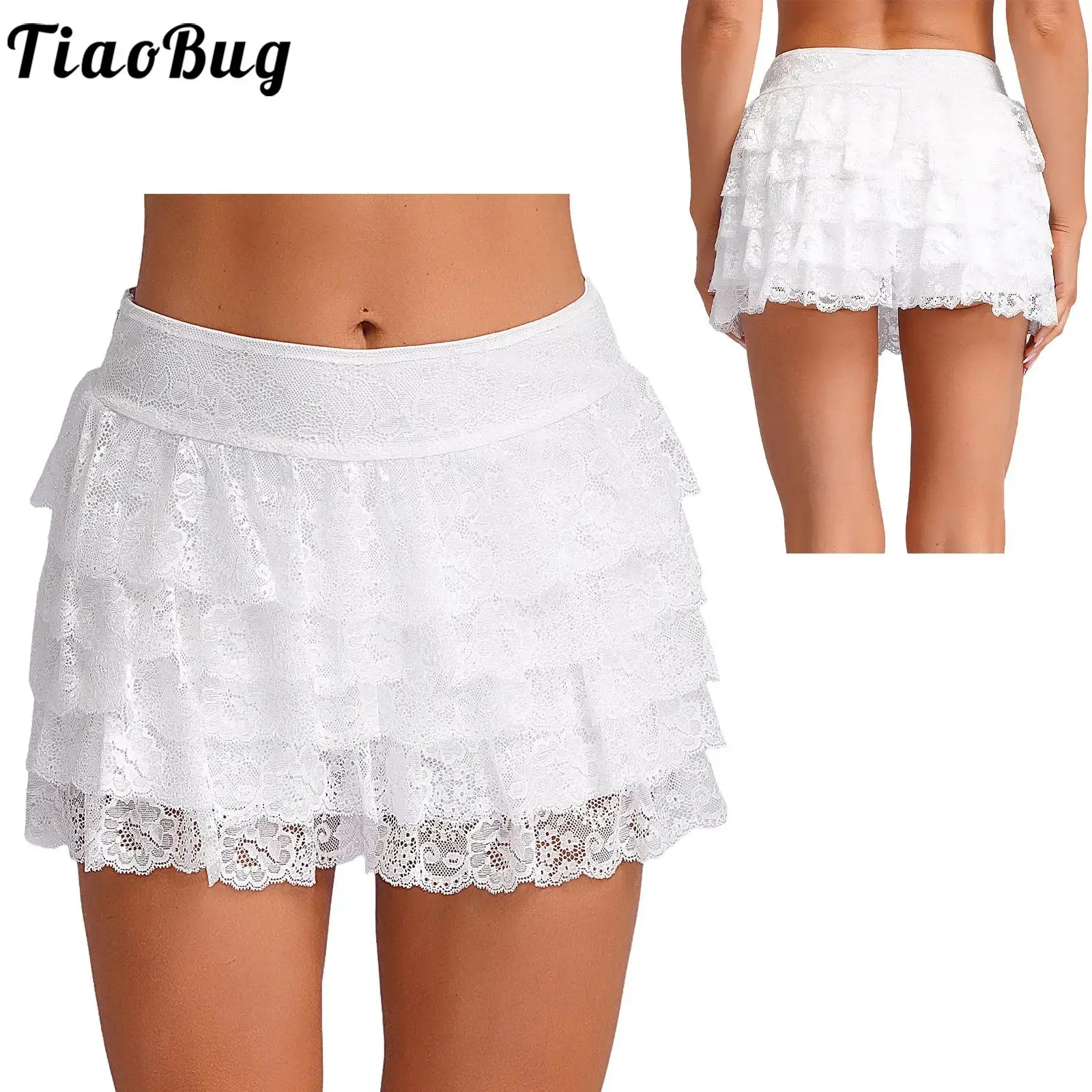 Women Purity White Lace Micro Skirts Exquisite Sheer Soft Lace Tiered Skirt Elastic Comfortable Lounge-wear Pajamas Skirts Short
Women Purity White Lace Micro Skirts Exquisite Sheer Soft Lace Tiered Skirt Elastic Comfortable Lounge-wear Pajamas Skirts Short