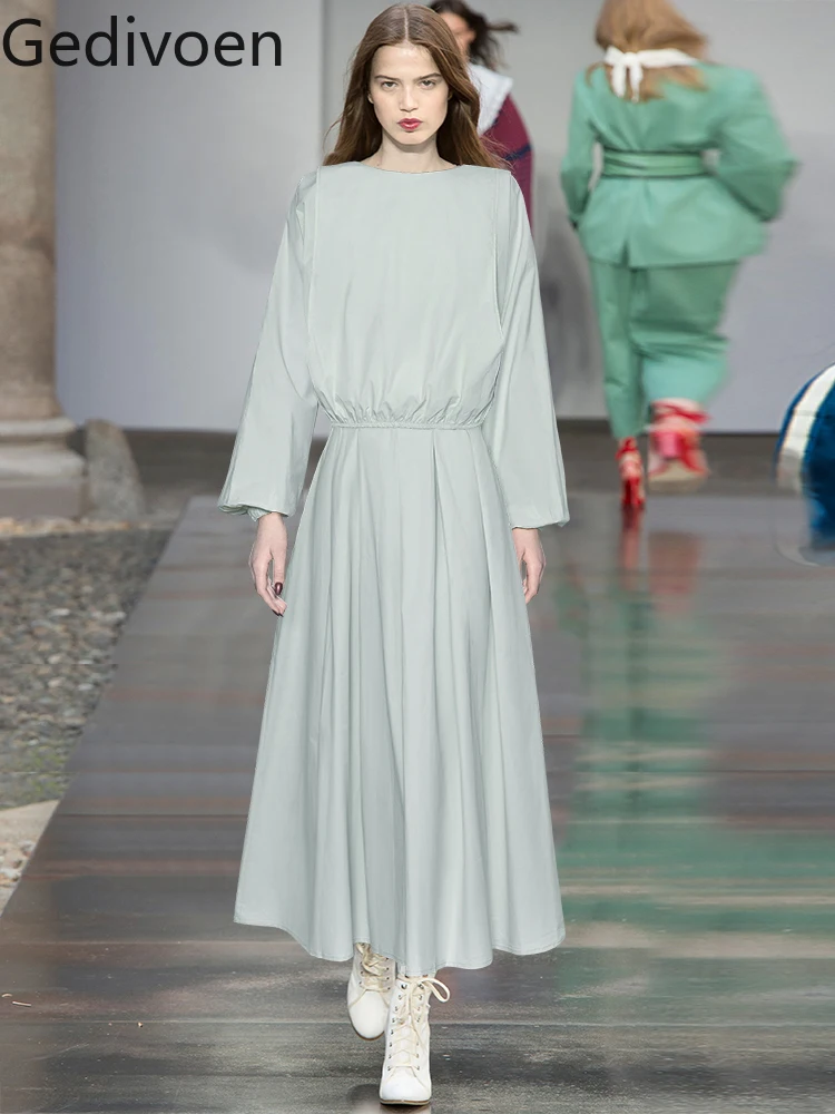 Gedivoen Spring Fashion Runway Elegant Dress Women's O Neck Lantern Sleeve Spacious Top+Long Skirt 2 Pieces Set
Gedivoen Spring Fashion Runway Elegant Dress Women's O Neck Lantern Sleeve Spacious Top+Long Skirt 2 Pieces Set