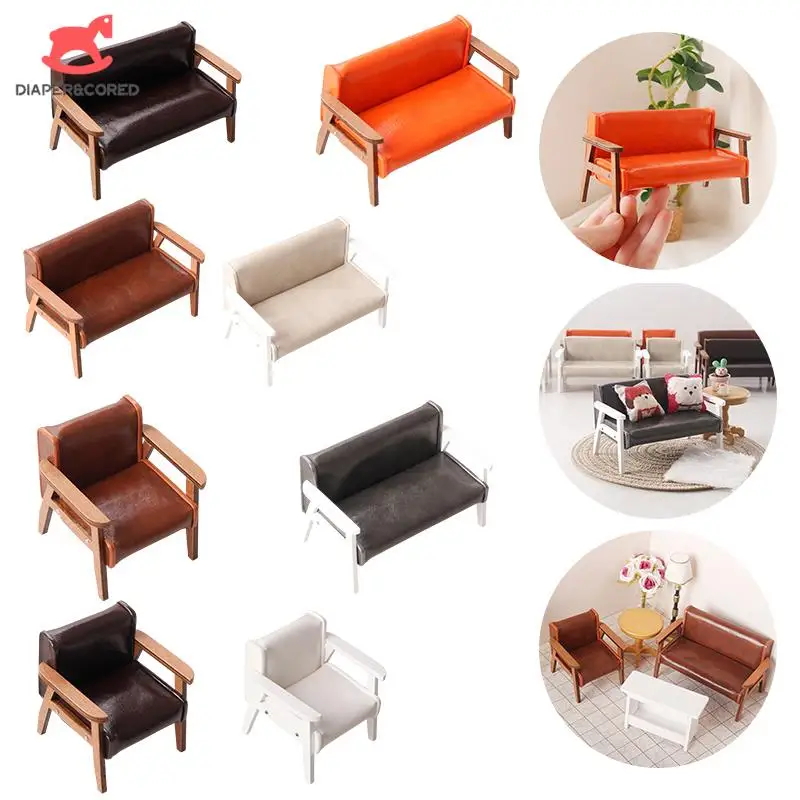 New 1:12 Dollhouse Miniature Sofa Leather Sofa Single/Double Chair Furniture Model Living Room Decor Toy Doll House Accessories
New 1:12 Dollhouse Miniature Sofa Leather Sofa Single/Double Chair Furniture Model Living Room Decor Toy Doll House Accessories