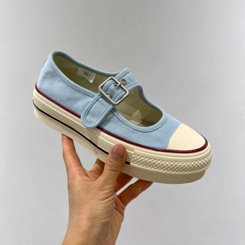 Thick Bottom Mary Jane Shoes Breathable Hollow Out Canvas Versatile Summer New Metal Decorated Mid Heel Casual Women's Shoes
Thick Bottom Mary Jane Shoes Breathable Hollow Out Canvas Versatile Summer New Metal Decorated Mid Heel Casual Women's Shoes