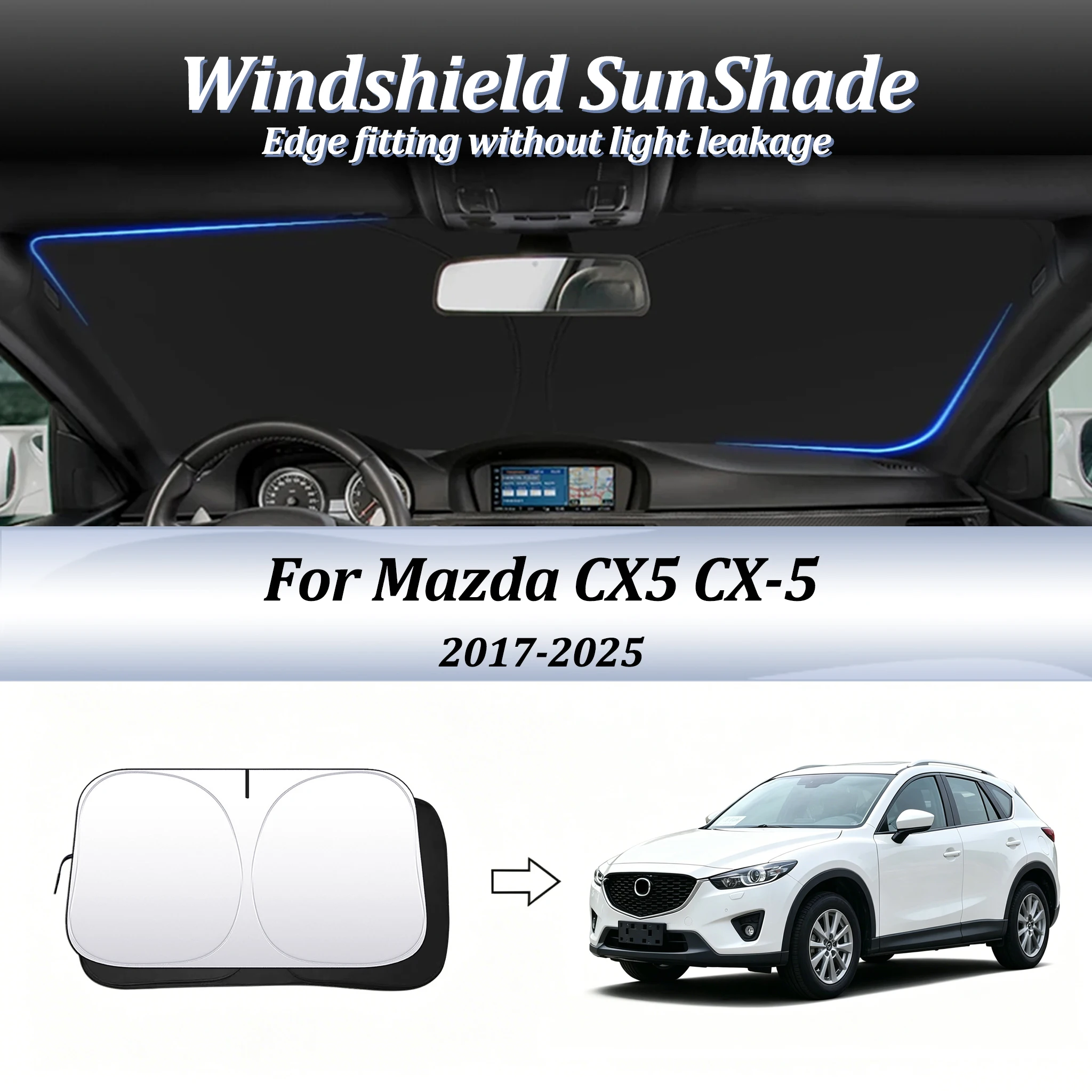 Car Windshield SunShade For Mazda CX5 CX-5 2017-2024 2025 Auto Accessories Sun Shade Visor Cover Foldable Anti-UV Lightproof
Car Windshield SunShade For Mazda CX5 CX-5 2017-2024 2025 Auto Accessories Sun Shade Visor Cover Foldable Anti-UV Lightproof