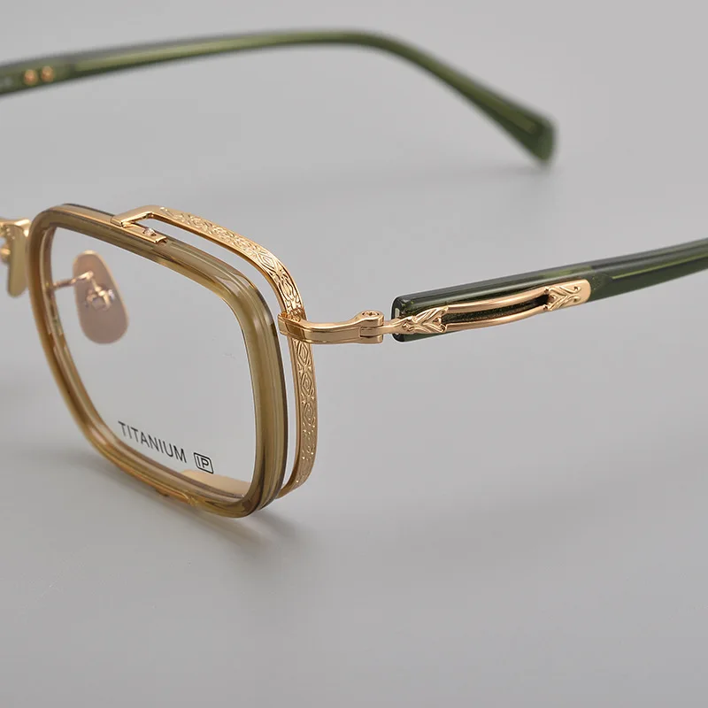 Высококачественные ацетатные титановые оптические очки с оправой для мужчин и женщин, роскошные брендовые винтажные дизайнерские очки 
Высококачественные ацетатные титановые оптические очки с оправой для мужчин и женщин, роскошные брендовые винтажные дизайнерские очки