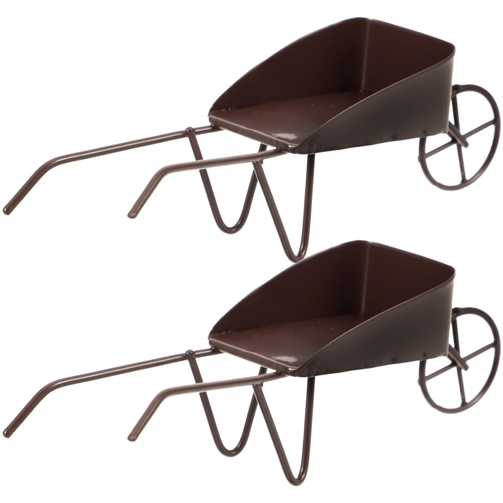 2Pcs Miniature Vintage Wheelbarrows Deep Brown Metal Mini Dollhouse Props Landscape Scenes Photography Accessories
2Pcs Miniature Vintage Wheelbarrows Deep Brown Metal Mini Dollhouse Props Landscape Scenes Photography Accessories