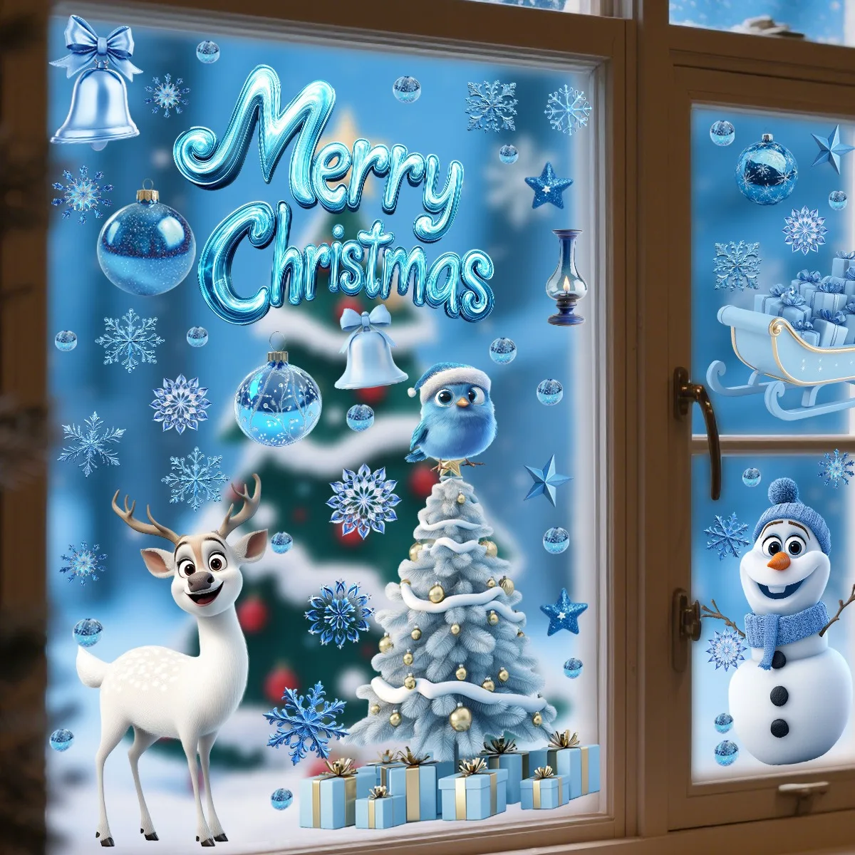 Blue White Christmas Elk Window Sticker Cartoon Elk Snowflake Bell Glass Sticker Merry Christmas Decor 2025 Happy New Year 2026
Blue White Christmas Elk Window Sticker Cartoon Elk Snowflake Bell Glass Sticker Merry Christmas Decor 2025 Happy New Year 2026