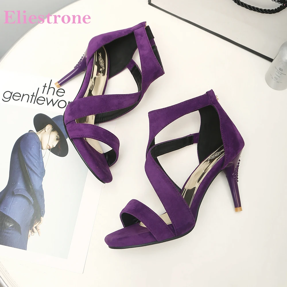 2025 Summer Brand New Glamour Purple Black Women Bridal Sandals Fashion High Stiletto Heel Lady Party Shoes Plus Big Size 32 43
2025 Summer Brand New Glamour Purple Black Women Bridal Sandals Fashion High Stiletto Heel Lady Party Shoes Plus Big Size 32 43