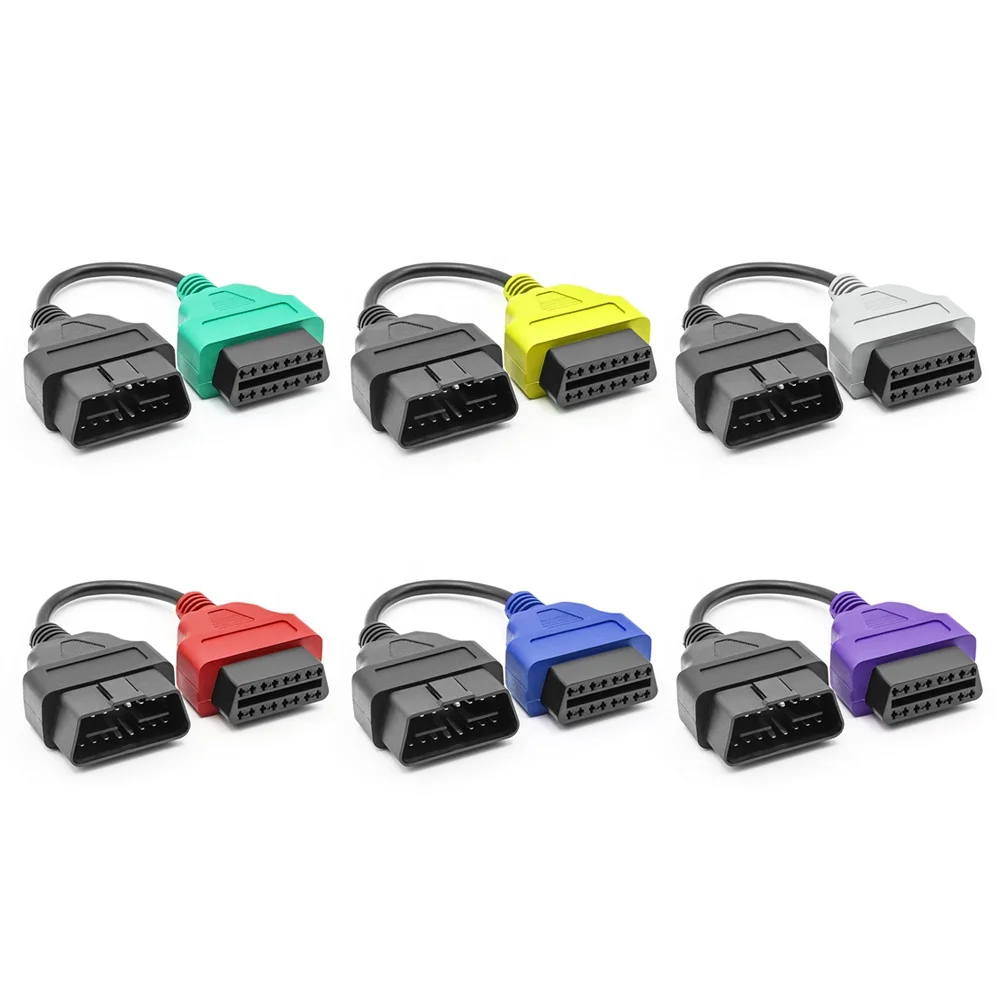 6pcs OBD Cable /1set OBD2 Adapter Connector Diagnostic Cable for Fiat ECU Scan MultiEcuScan With 6 Colors
6pcs OBD Cable /1set OBD2 Adapter Connector Diagnostic Cable for Fiat ECU Scan MultiEcuScan With 6 Colors