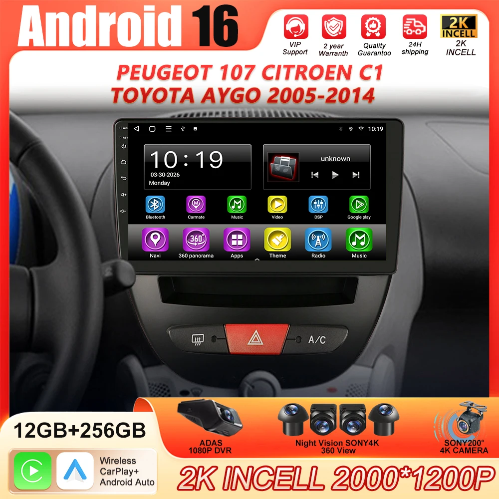 car android For Peugeot 107 Toyota Aygo Citroen C1 2005-2014 Multimedia autoradio WIFI Wireless Carplay Android Auto Car Radio
car android For Peugeot 107 Toyota Aygo Citroen C1 2005-2014 Multimedia autoradio WIFI Wireless Carplay Android Auto Car Radio