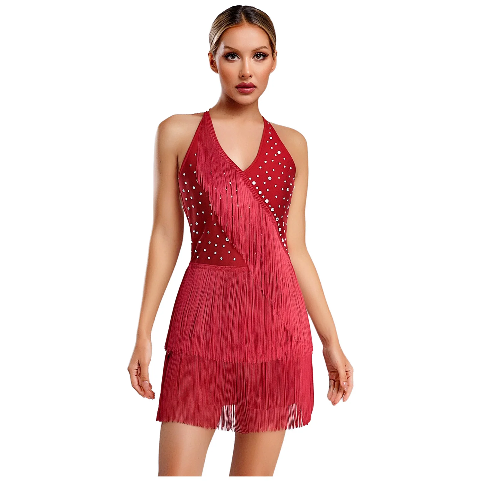 Latin Cha-cha Rumba Samba Dance Performance Tassel Leotard Dress Adult Female Elegant Salsa Jazz Performance Dancing Costume
Latin Cha-cha Rumba Samba Dance Performance Tassel Leotard Dress Adult Female Elegant Salsa Jazz Performance Dancing Costume