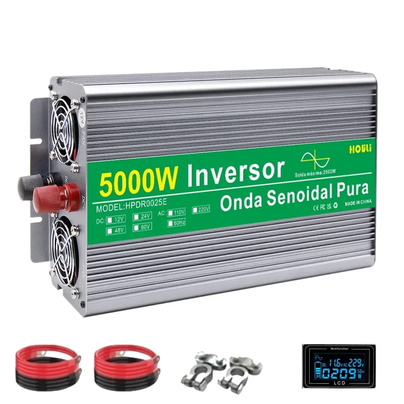 Inverter Inversor Solar Power Pure Sine Wave Car Inverter 12v 24v 220v 5000w Generator 5000 Watts 4000w 3000w
Inverter Inversor Solar Power Pure Sine Wave Car Inverter 12v 24v 220v 5000w Generator 5000 Watts 4000w 3000w