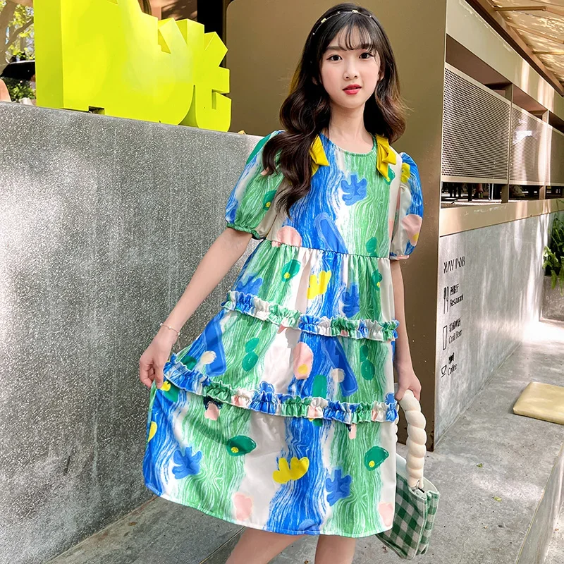 Korean Style Sweet Floral Print Casual Kids Ruched Dresses Toddler Girls Clothes 4 5 6 7 8 9 10 12 14 Year Old Summer Dress Girl
Korean Style Sweet Floral Print Casual Kids Ruched Dresses Toddler Girls Clothes 4 5 6 7 8 9 10 12 14 Year Old Summer Dress Girl