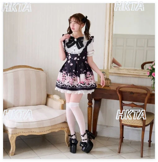Japanese Liz Afternoon Tea Short-sleeve Dress Summer New High Waist Silm Short Dress Shorts 2-piece Set Women Girls Lolita Dress
Japanese Liz Afternoon Tea Short-sleeve Dress Summer New High Waist Silm Short Dress Shorts 2-piece Set Women Girls Lolita Dress