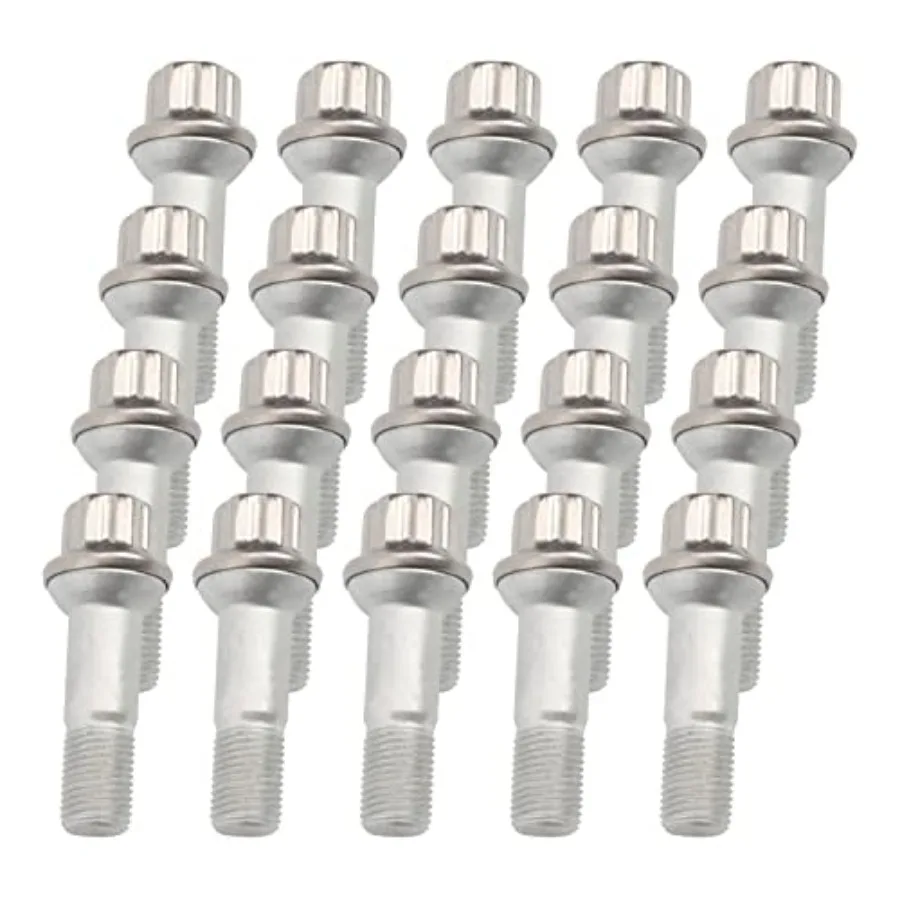 Set of 20, 14mm x 1.5 Wheel Lug Bolt Factory Wheel Compatible with ML500 S550 CL63 ML350 GLK350 CL500 GL450
Set of 20, 14mm x 1.5 Wheel Lug Bolt Factory Wheel Compatible with ML500 S550 CL63 ML350 GLK350 CL500 GL450