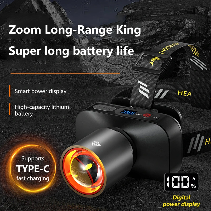 Headlights Strong Light and Ultra Bright LED Charging Head Mounted Outdoor Lighting Night Fishing Ultra Long Battery Life
Headlights Strong Light and Ultra Bright LED Charging Head Mounted Outdoor Lighting Night Fishing Ultra Long Battery Life