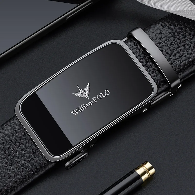 Men's genuine leather belt with automatic buckle business pants belt, fashionable and simple belt
Men's genuine leather belt with automatic buckle business pants belt, fashionable and simple belt