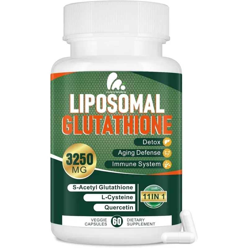 3250mg Liposomal Glutathione, Resveratrol, Quercetin, Immune System Antioxidant Supplement 60 Capsules
3250mg Liposomal Glutathione, Resveratrol, Quercetin, Immune System Antioxidant Supplement 60 Capsules