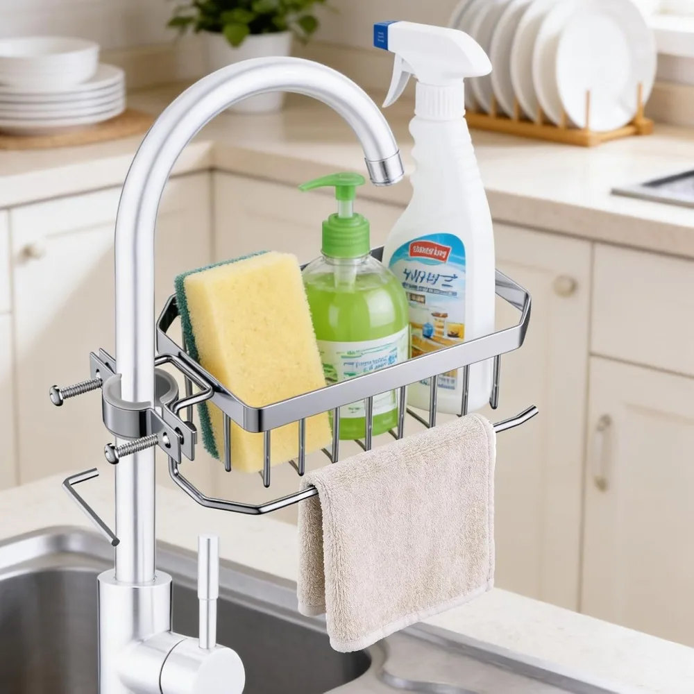 Sponge Holder for Kitchen Sink, Kitchen Organizer, 304 Stainless Steel Cleaning Supplies Organizer, Sink Brush Holder, Sink Organizer, Hanging Organizer (ROUND RIGHT)
Sponge Holder for Kitchen Sink, Kitchen Organizer, 304 Stainless Steel Cleaning Supplies Organizer, Sink Brush Holder, Sink Organizer, Hanging Organizer (ROUND RIGHT)