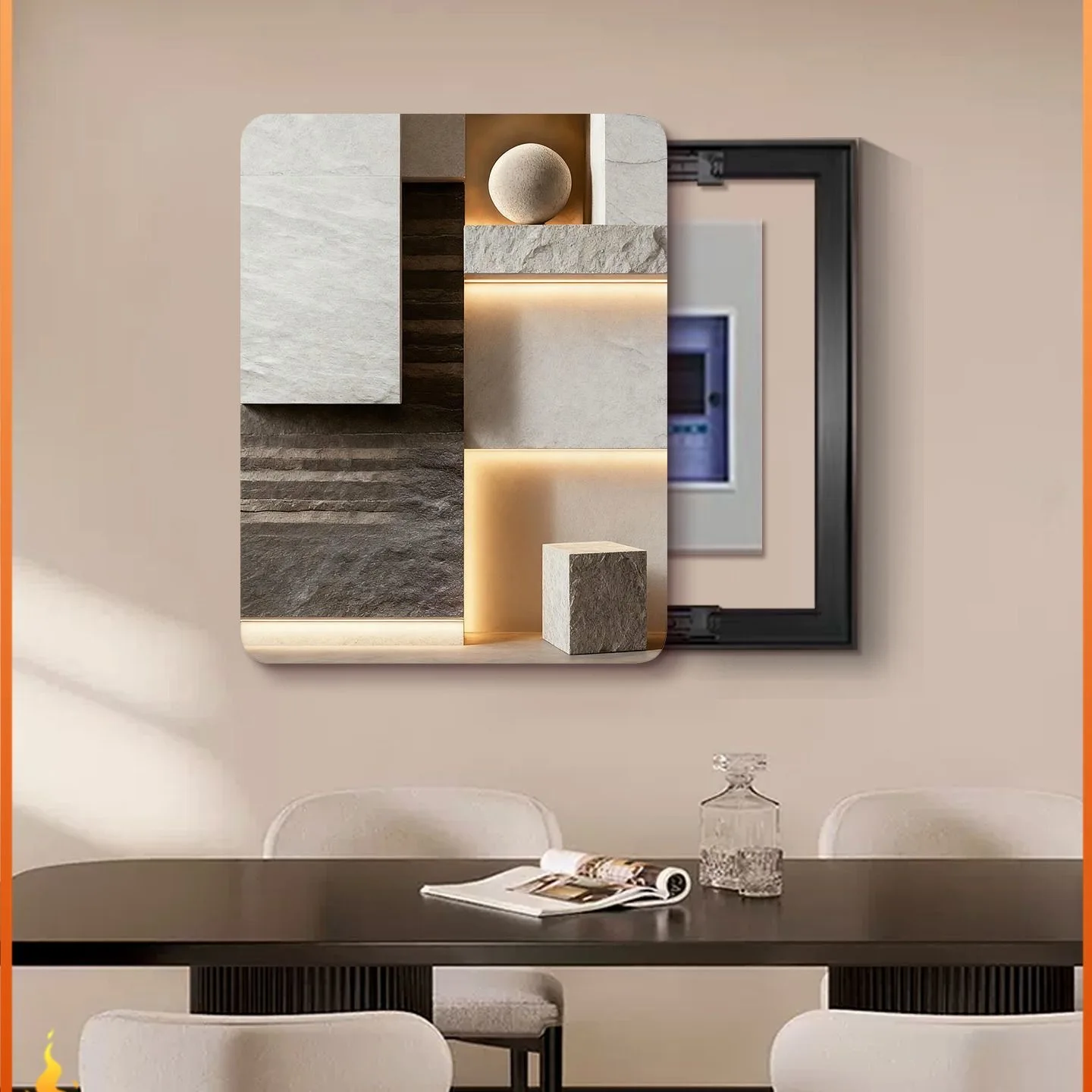 Geometric electric meter box decorative painting vertical version electric switch box decorative cover luxury high-end feeling
Geometric electric meter box decorative painting vertical version electric switch box decorative cover luxury high-end feeling