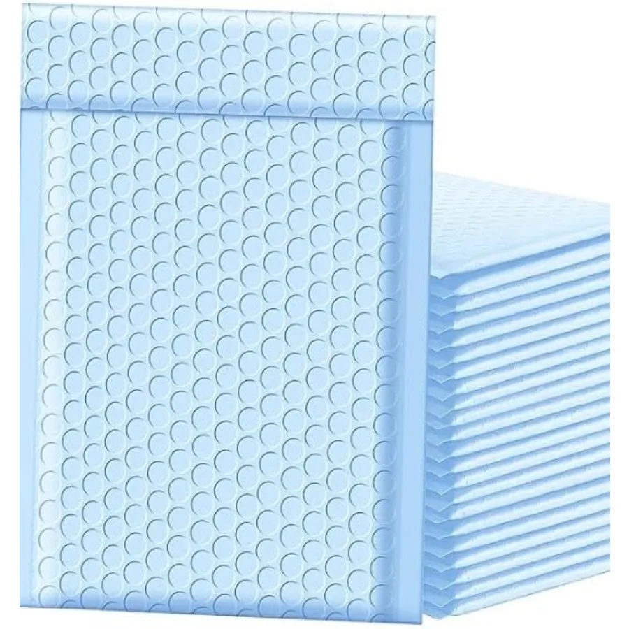 Blue Light 4 x 8 Waterproof Poly Bubble Mailers Padded Envelopes for Shipping Bulk Packaging Poly Bag 10 Pcs
Blue Light 4 x 8 Waterproof Poly Bubble Mailers Padded Envelopes for Shipping Bulk Packaging Poly Bag 10 Pcs