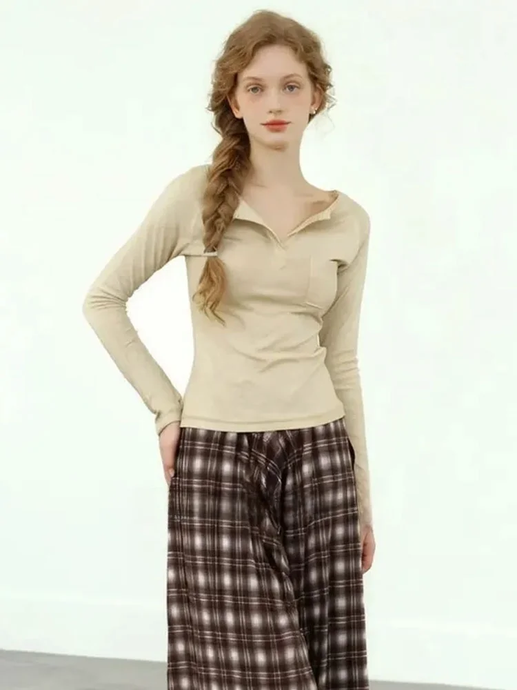 Oaeal ket Collar T-irt Versatile Comfortable Base Layer Top Simple Design Autumn New Sle Commute Friendly Women's Fa...
Oaeal ket Collar T-irt Versatile Comfortable Base Layer Top Simple Design Autumn New Sle Commute Friendly Women's Fa...