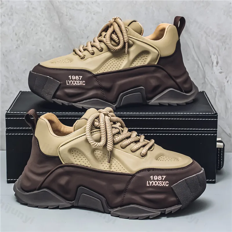 Осенняя мужская повседневная спортивная обувь 2025, удобные нескользящие уличные кроссовки с внутренней высотой, модные кроссовки на платформе, Zapatos Para Hombre 
Осенняя мужская повседневная спортивная обувь 2025, удобные нескользящие уличные кроссовки с внутренней высотой, модные кроссовки на платформе, Zapatos Para Hombre