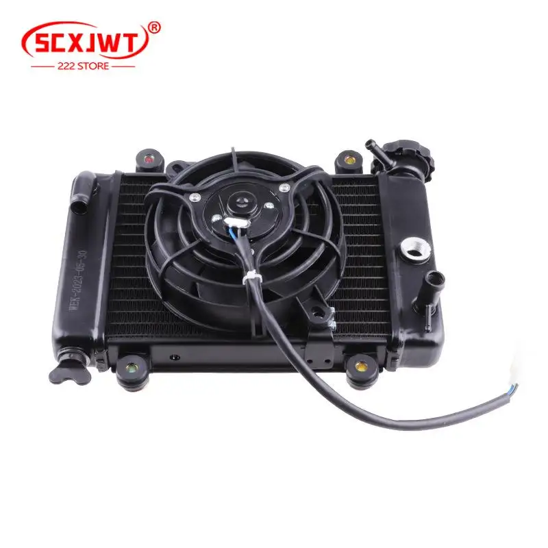 Замена радиатора водяного охлаждения из алюминиевого сплава для четырехколесного внедорожника, внедорожного квадроцикла, трехколесного велосипеда, квадроцикла, 150‐250CC
Замена радиатора водяного охлаждения из алюминиевого сплава для четырехколесного внедорожника, внедорожного квадроцикла, трехколесного велосипеда, квадроцикла, 150‐250CC