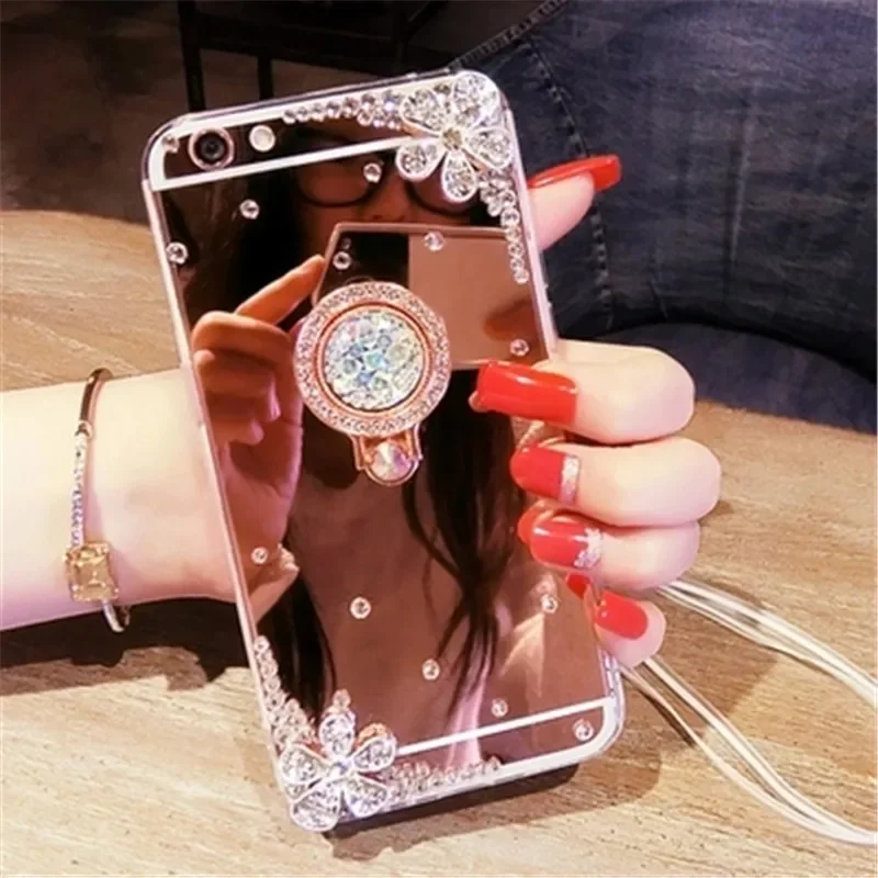 Luxury Bling Rhinestone Diamond Ring Stand Case for Samsung S23 Ultra, S20, S21, S22 PLUS, Note20, Soft Mirror Phone Cas
Luxury Bling Rhinestone Diamond Ring Stand Case for Samsung S23 Ultra, S20, S21, S22 PLUS, Note20, Soft Mirror Phone Cas