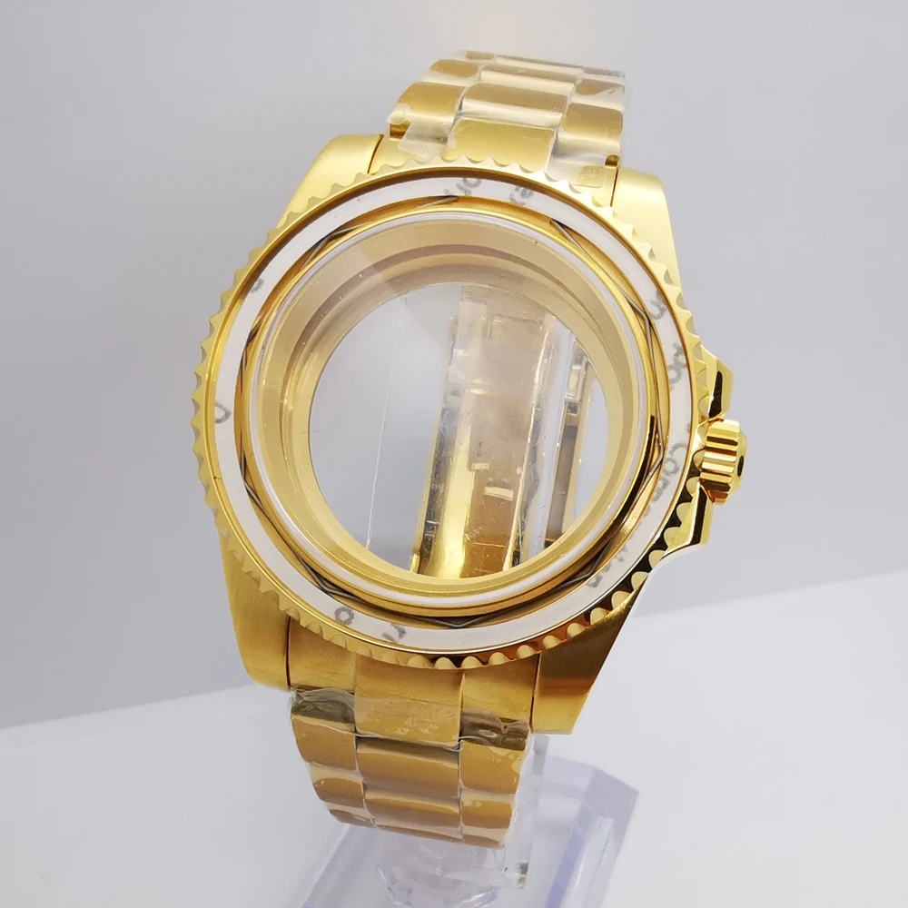 40mm gold watch case sapphire glass bracelet fit NH35 NH36 ETA2824 2836 DG2813 3804 Miyota8215 PT5000 movement
40mm gold watch case sapphire glass bracelet fit NH35 NH36 ETA2824 2836 DG2813 3804 Miyota8215 PT5000 movement