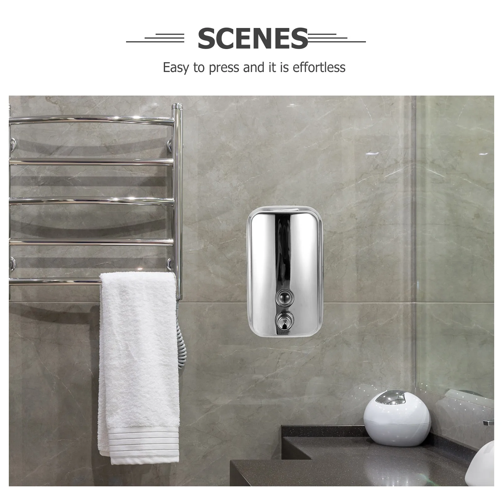 Stainless Steel Wall Soap Dispenser Large Capacity Bathroom Mounted Shampoo Lotion Dispenser Shower Liquid Container
Stainless Steel Wall Soap Dispenser Large Capacity Bathroom Mounted Shampoo Lotion Dispenser Shower Liquid Container