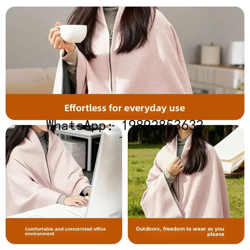 ZF heated cape shawl with power bank for heating, warm-up blanket for home and outdoor use, cold-proof and warming heating
ZF heated cape shawl with power bank for heating, warm-up blanket for home and outdoor use, cold-proof and warming heating
