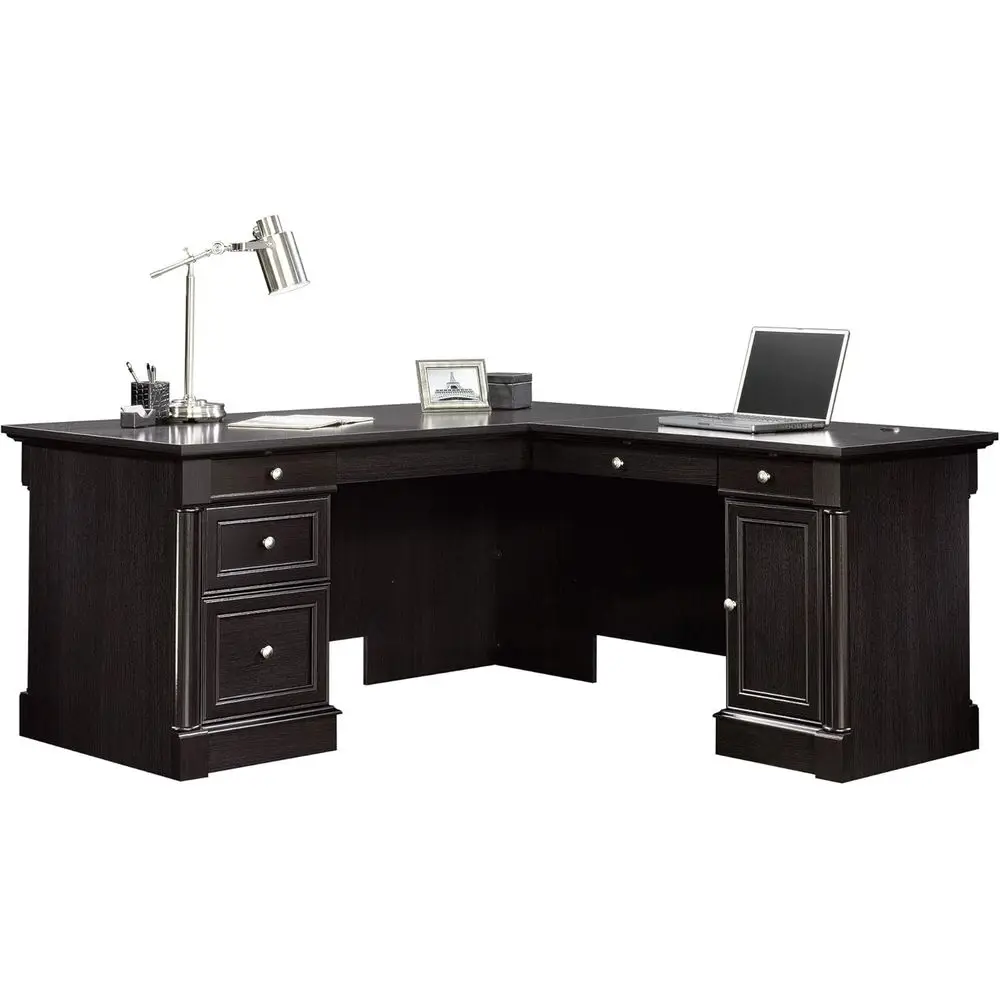 L-Shaped Desk with Drawers, Office Storage Cabinet, Cable Management, Keyboard Tray, in Wind Oak Finish
L-Shaped Desk with Drawers, Office Storage Cabinet, Cable Management, Keyboard Tray, in Wind Oak Finish