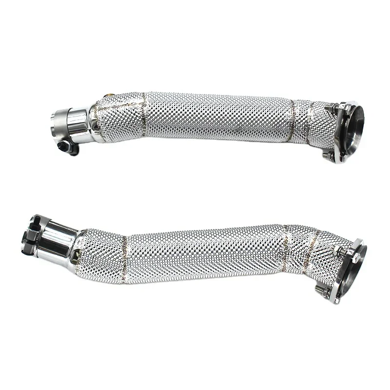Section High flow pipes exhaust branch downpipe Pipe with F430SC scuderia 16M 4.3L
Section High flow pipes exhaust branch downpipe Pipe with F430SC scuderia 16M 4.3L