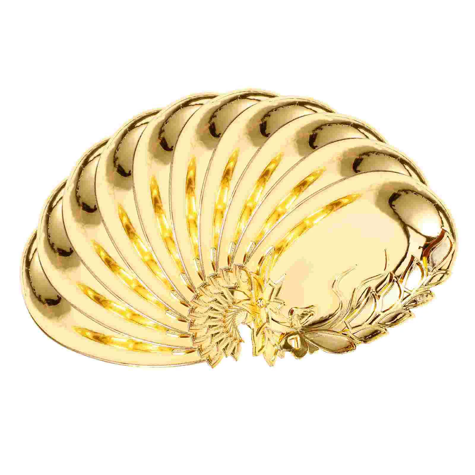 12 Pcs Golden Small Tray Dessert Cake Serving Dish Polished Smooth Curves Lightweight Wear Resistant Multi purpose
12 Pcs Golden Small Tray Dessert Cake Serving Dish Polished Smooth Curves Lightweight Wear Resistant Multi purpose