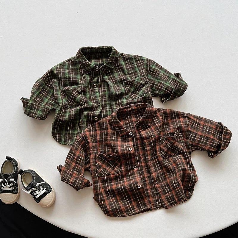 Children's Personalized Trendy Shirt Spring and Autumn New Boys and Girls Korean Fashion Little Boy Long Sleeve Plaid Shirt
Children's Personalized Trendy Shirt Spring and Autumn New Boys and Girls Korean Fashion Little Boy Long Sleeve Plaid Shirt